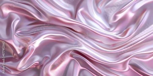 Abstract Pink and White Satin Fabric Background Illustration