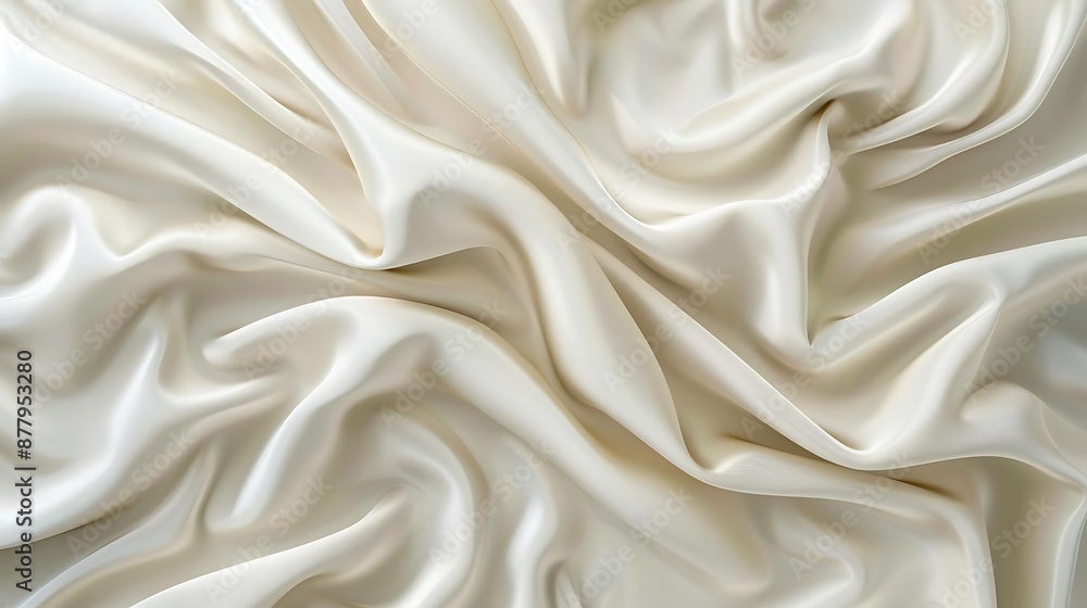 Abstract Background of White Satin Fabric Texture Abstract Background of White Satin Fabric Texture