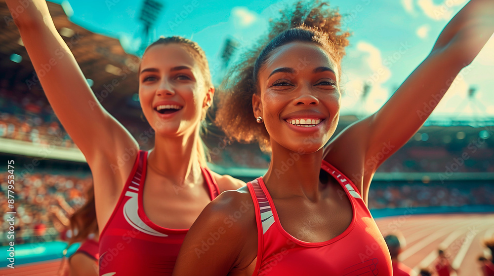 Female athletes woman stadium Paris 2024 Olympic Games Stock Photo ...