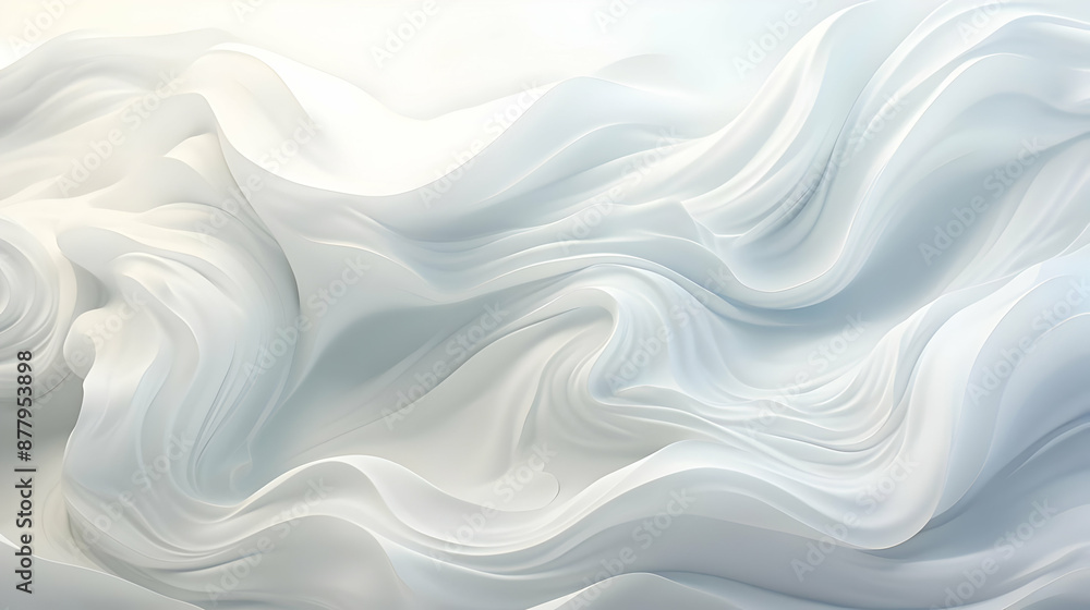 Abstract White Swirling 3D Background Abstract White Swirling 3D Background
