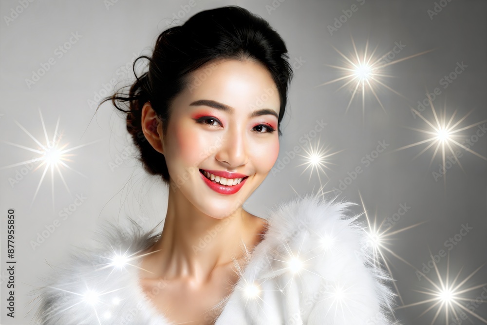 Glamorous Asian Woman with Smile and Luminous Skin
Glamorous Asian Woman with Smile and Luminous Skin
