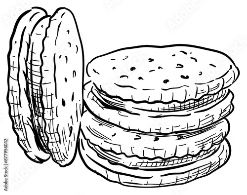 biscuit handdrawn illustration