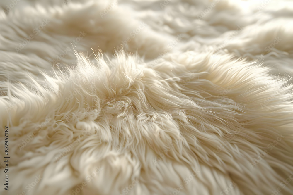 Soft White Fur Texture Background