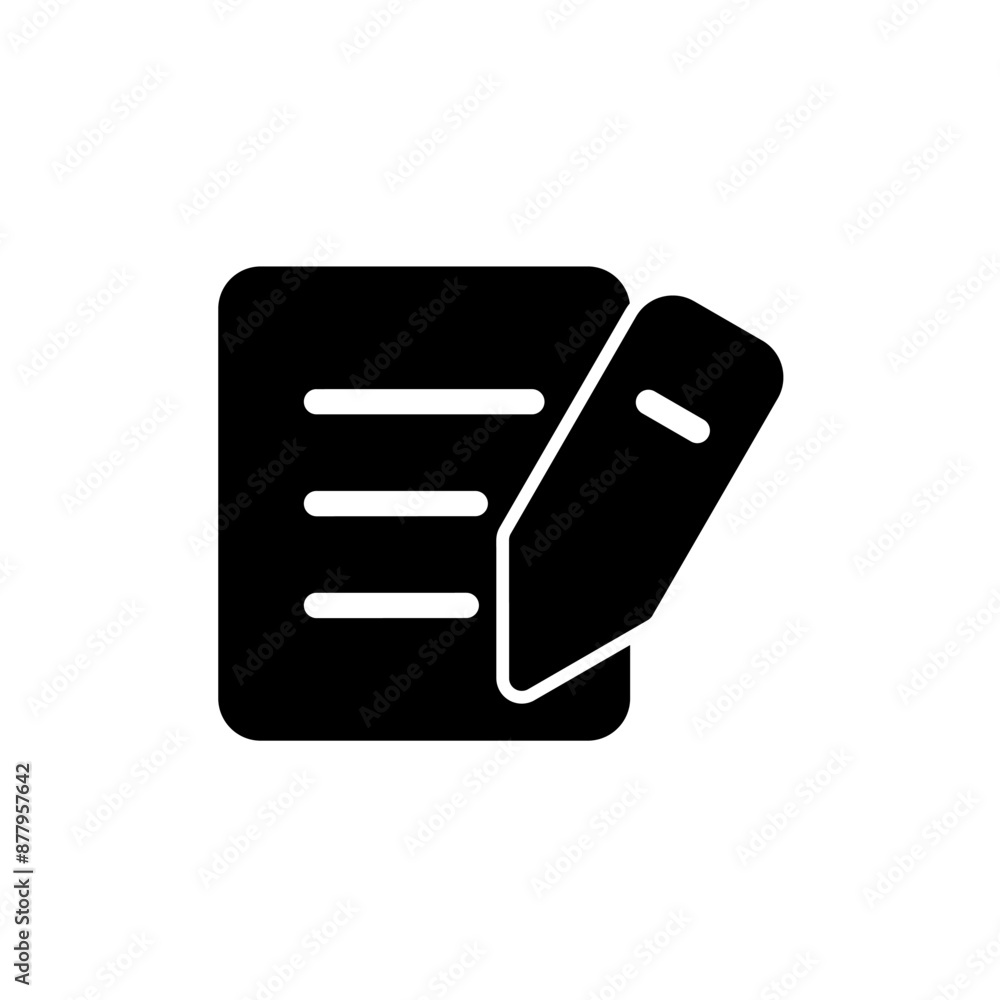note design icon in trendy flat style isolated on white background. note design icon in trendy flat style isolated on white background.