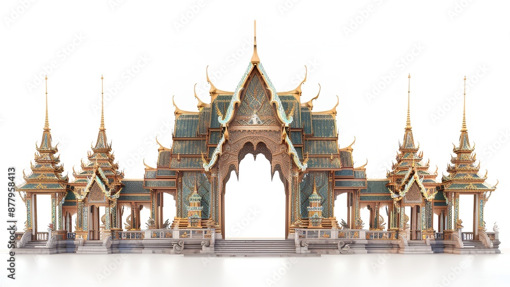 Fototapeta premium abstract pearly gate isolate on white background