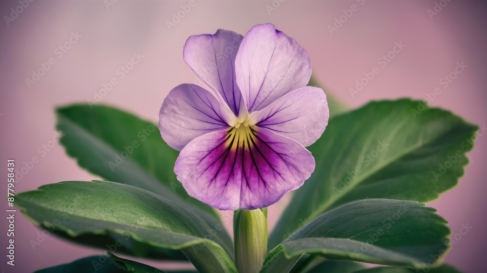 African Violet is isolated on a white background. African Violet is isolated on a white background.