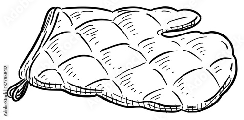 baking gloves handdrawn illustration