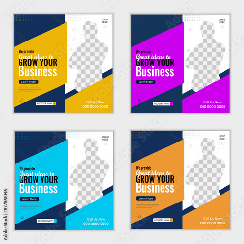 business social media post banner template, Creative Business marketing social media post template, Trendy editable Professional digital business agency marketing social media post
