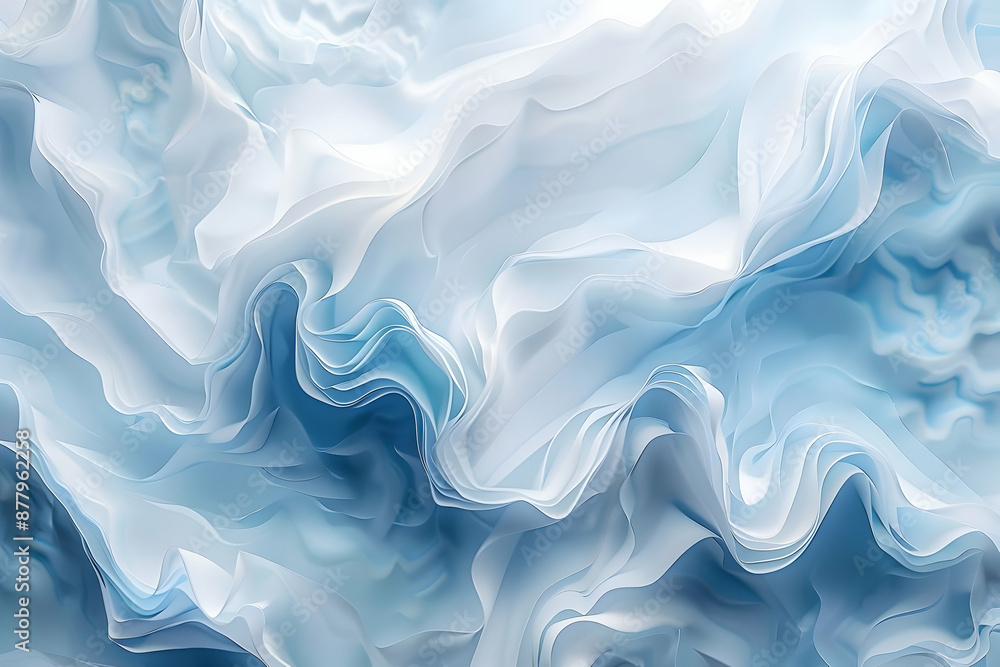 Obraz premium Abstract Blue and White Fabric Texture Background