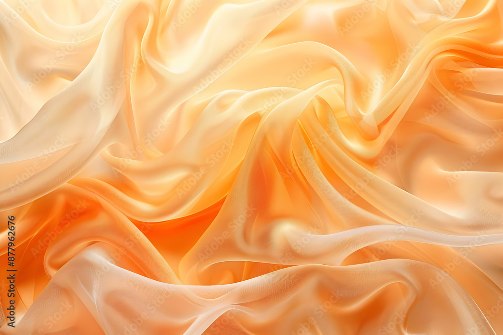 Abstract Background with Orange and White Fabric Abstract Background with Orange and White Fabric