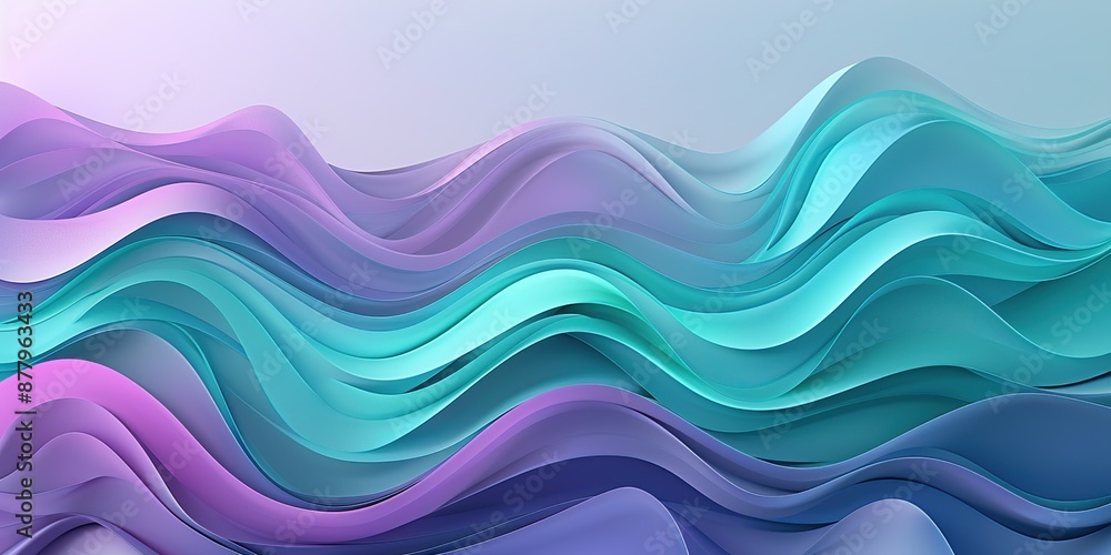 Fototapeta premium Abstract Wavy Background with Blue and Purple Hues