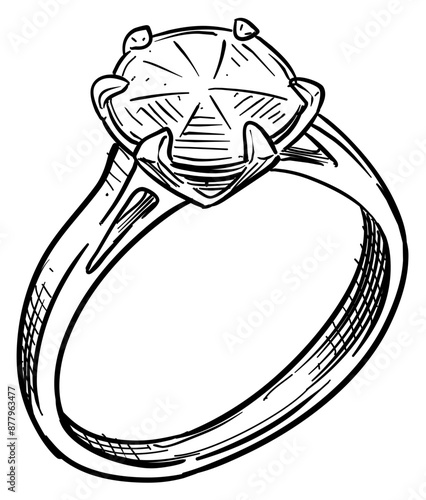 ring jewelry handdrawn illustration