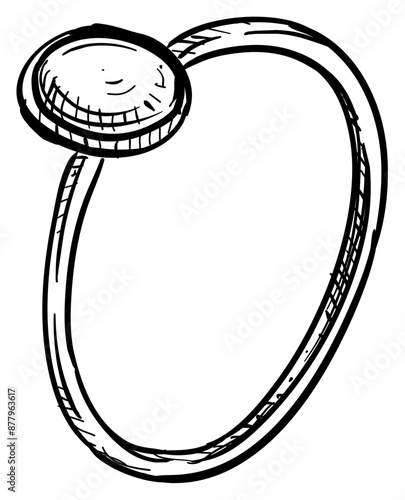 ring jewelry handdrawn illustration