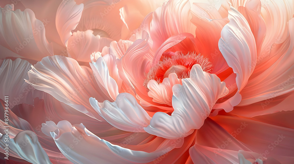 Delicate Peach Flower Illustration Delicate Peach Flower Illustration