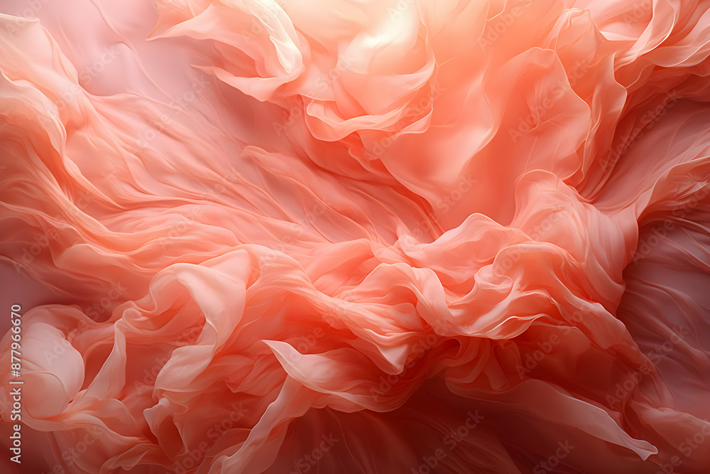 Abstract Background of Peach Silk Fabric Abstract Background of Peach Silk Fabric