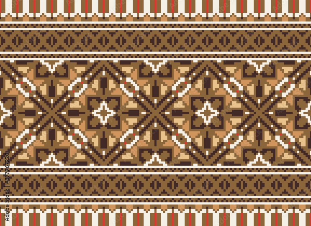Pixel Tribal seamless patterns. Seamless African modern art patterns. Vector Ikat ethnic seamless pattern design. Aztec fabric carpet mandala. Pixel Tribal seamless patterns. Seamless African modern art patterns. Vector Ikat ethnic seamless pattern design. Aztec fabric carpet mandala.