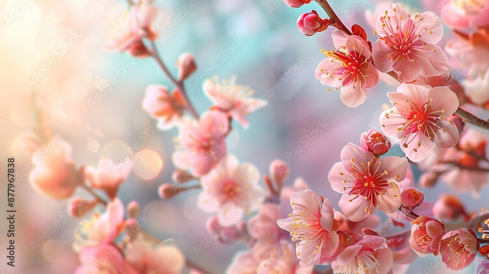 Blossoming apricot tree branches Blossoming apricot tree branches