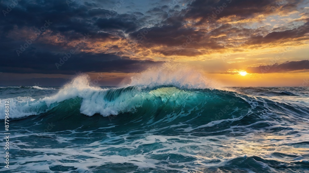 Fototapeta premium sunset over the sea