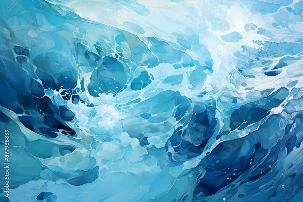 Abstract Blue Water Illustration Abstract Blue Water Illustration
