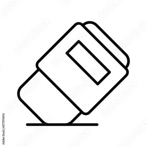 An eraser icon, ideal for digital, educational, and artistic applications, available in various styles