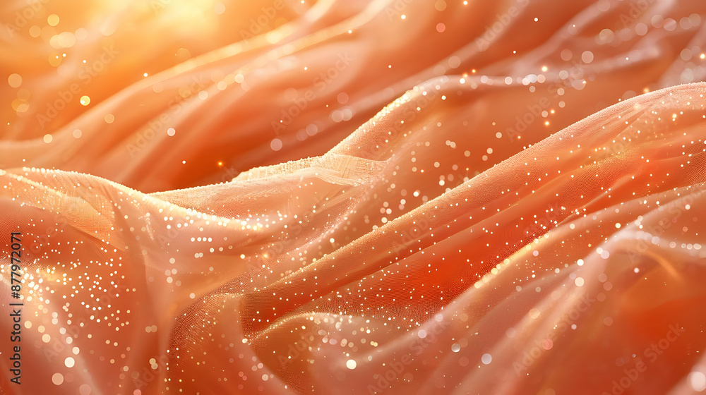 Glittering Orange Fabric Background Glittering Orange Fabric Background