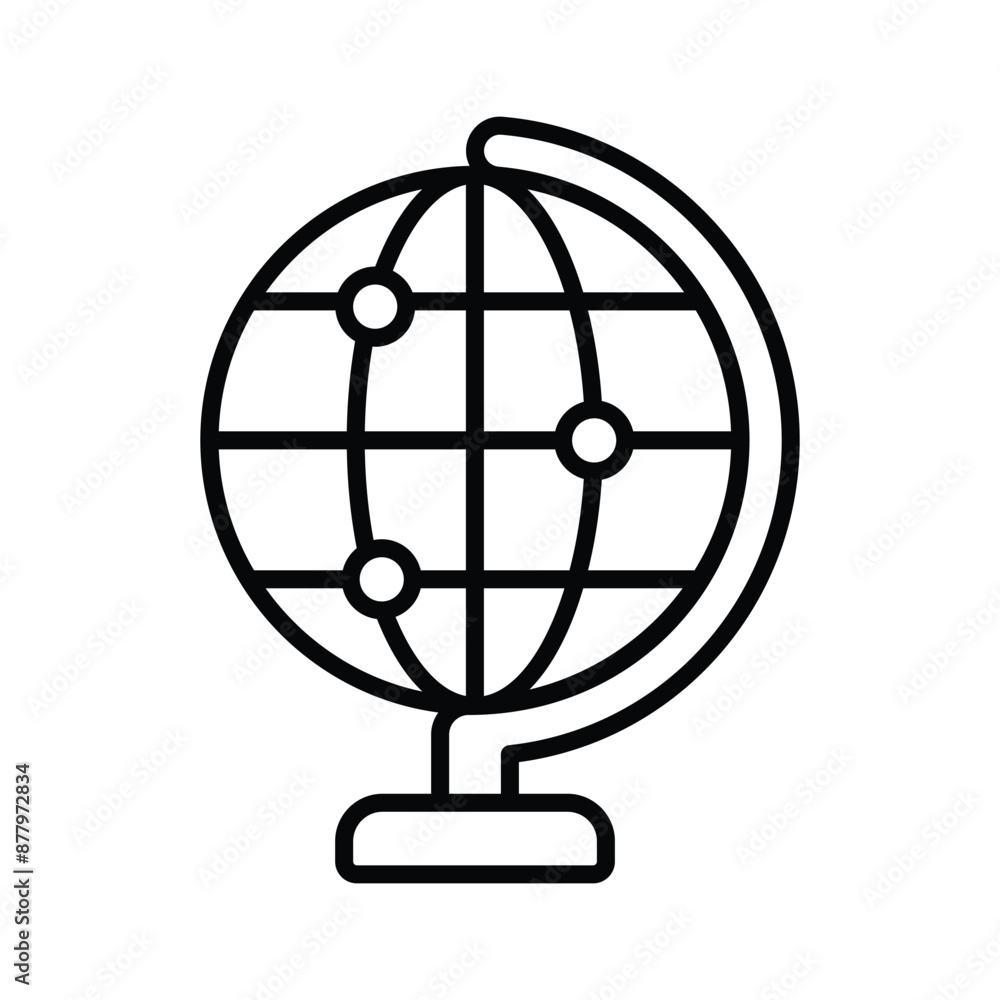A spherical representation of Earth, showing continents, and countries, often used to symbolize global concepts or geography A spherical representation of Earth, showing continents, and countries, often used to symbolize global concepts or geography