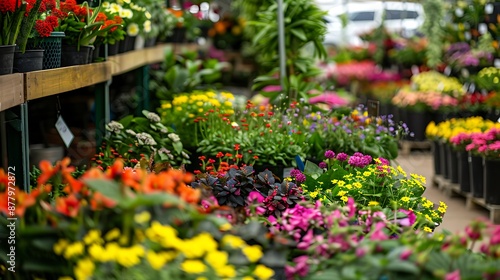 Wallpaper Mural Various colorful flowers growing in plant nursery Torontodigital.ca