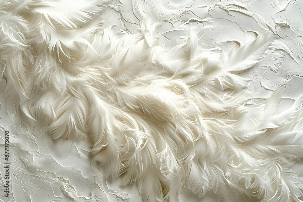 White Feathers on Textured Background - Photo White Feathers on Textured Background - Photo