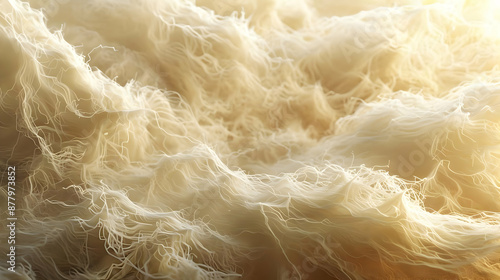 Abstract Background of Soft Beige Furry Texture