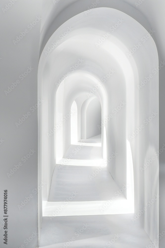 Fototapeta premium Plain white simple interior architecture background Generative Ai