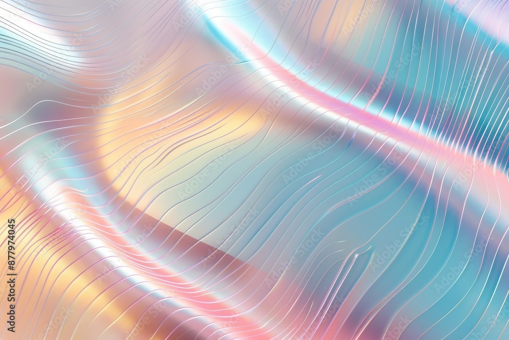Shimmering Iridescent Waves of Pastel Colors Shimmering Iridescent Waves of Pastel Colors