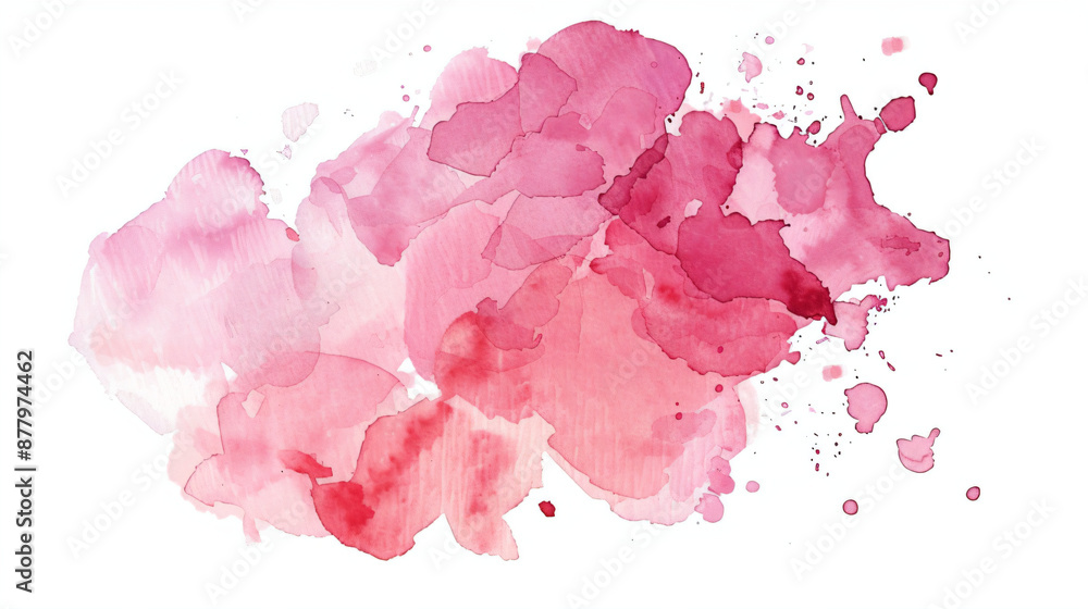 Abstract Watercolor Pink Splashes. Abstract Watercolor Pink Splashes.
