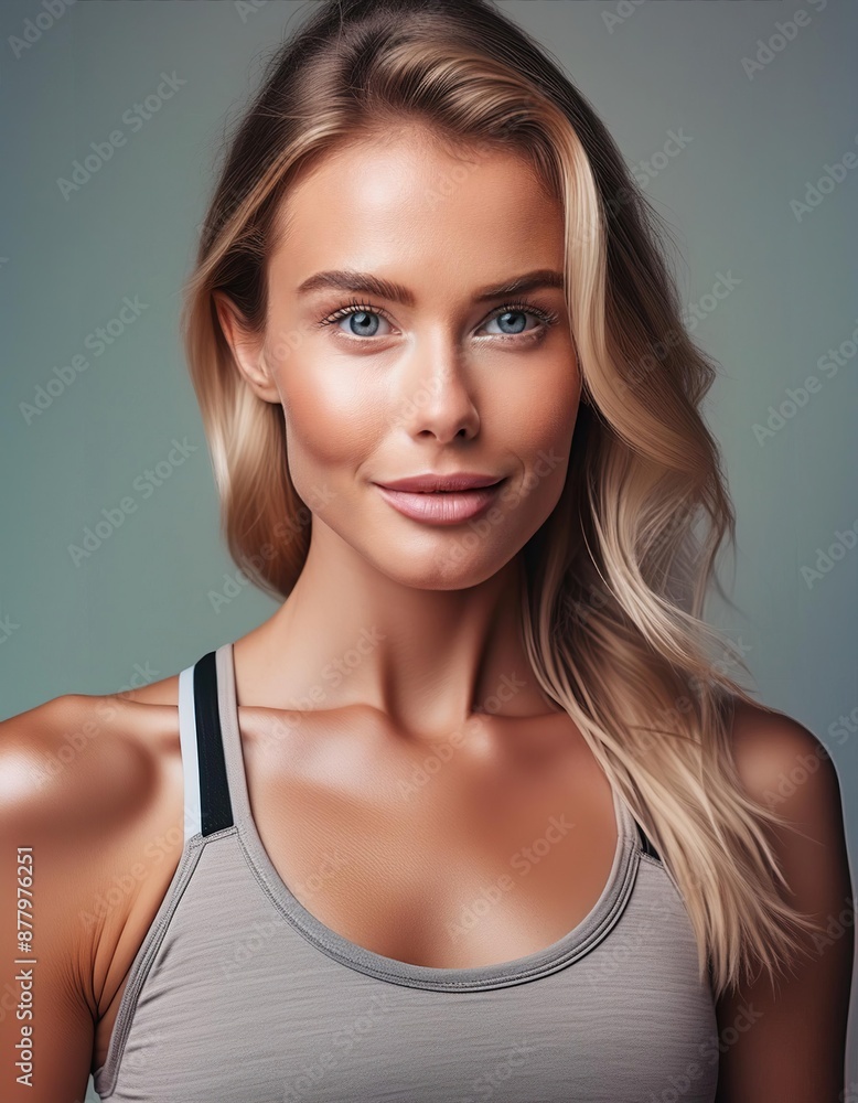 young beautiful sport women with smooth clean skin on solid background young beautiful sport women with smooth clean skin on solid background