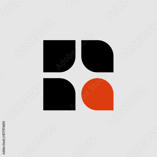 R Rocket Modern Minimalist Logo