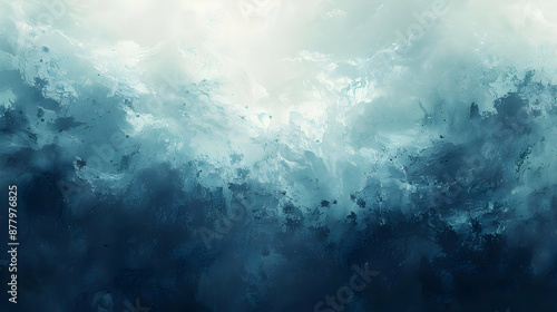 Abstract Blue and White Watercolor Background