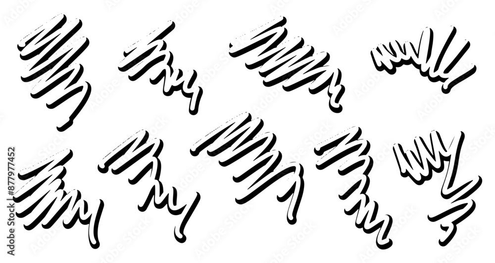 set of scribbles set of scribbles
