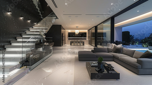 Wallpaper Mural Modern architecture living room interiors Torontodigital.ca