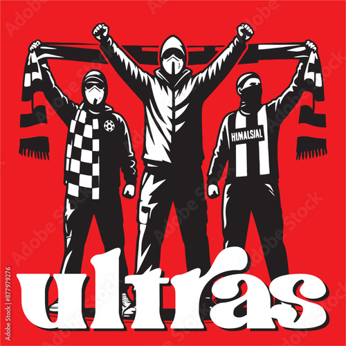 Football Fans Fanatic Ultras Hooligans vector