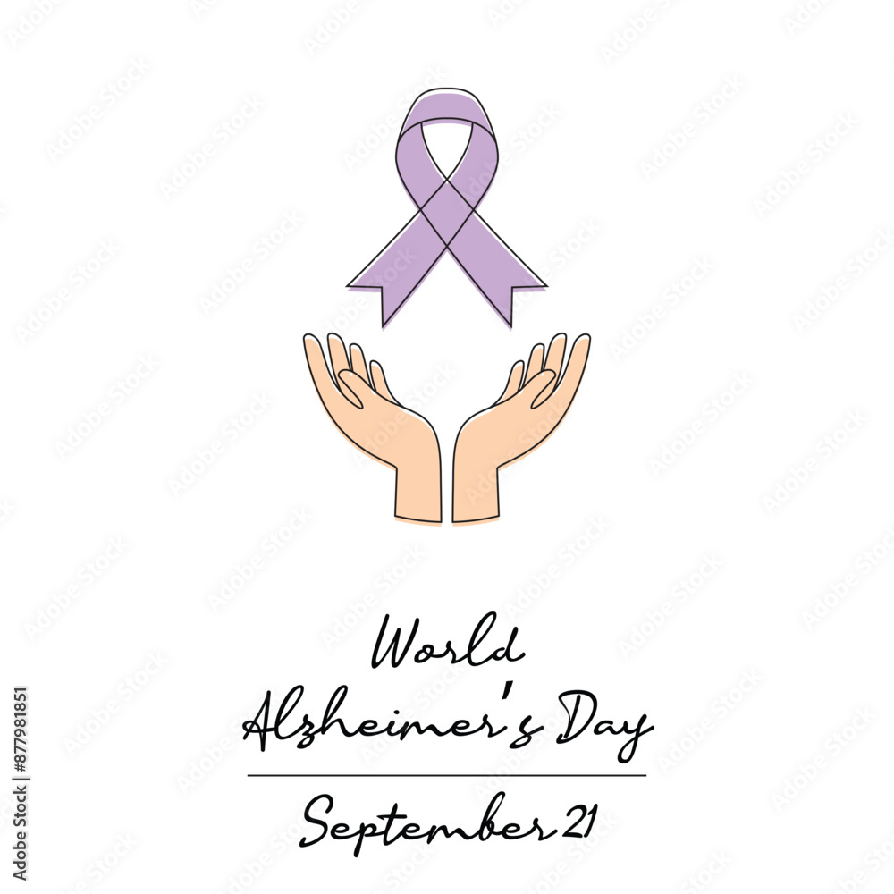 line art of World Alzheimers Day good for World Alzheimers Day celebrate. line art. line art of World Alzheimers Day good for World Alzheimers Day celebrate. line art.