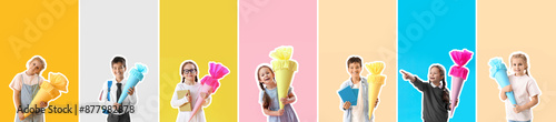 Collage of little children ...