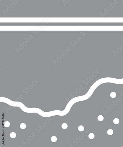 Cocaine packet icon in grey and white color.