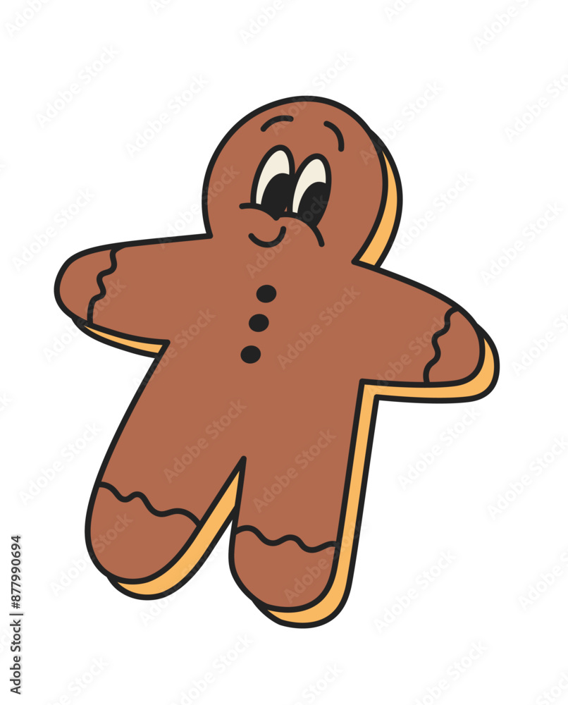 Obraz premium Gingerbread Man Christmas Cookie vector