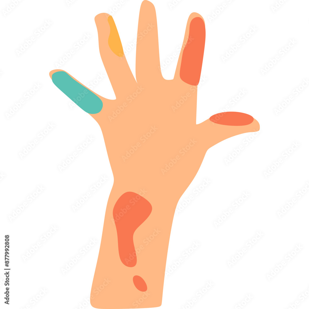 Obraz premium Kid Playful Hand with Paint