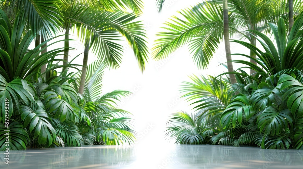 Tropical Paradise: Lush Greenery, Palm Trees and a Tranquil Setting Tropical Paradise: Lush Greenery, Palm Trees and a Tranquil Setting