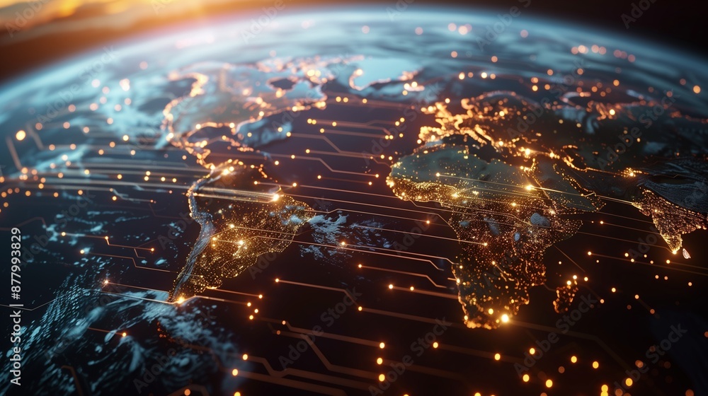 A vibrant illustration of a global communication network showcasing interconnected digital nodes and pathways across the world, symbolizing seamless digital connections and data exchange. A vibrant illustration of a global communication network showcasing interconnected digital nodes and pathways across the world, symbolizing seamless digital connections and data exchange.
