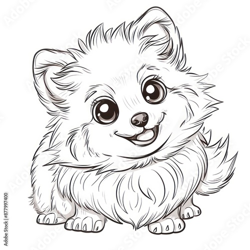 Pomeranian Coloring Pages - Printable!