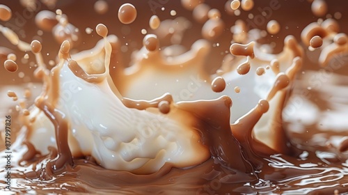 Wallpaper Mural Milk Splash in Chocolate Torontodigital.ca
