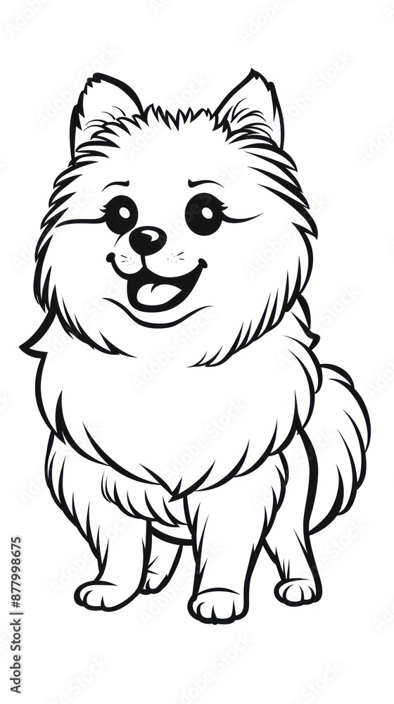 Pomeranian Dog Coloring Sheet Pomeranian Dog Coloring Sheet