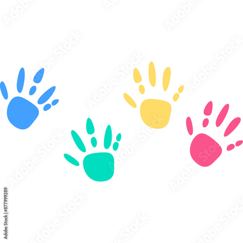 Colorful Handprints Illustration