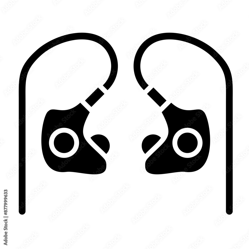 Fototapeta premium Ear Monitors Icon